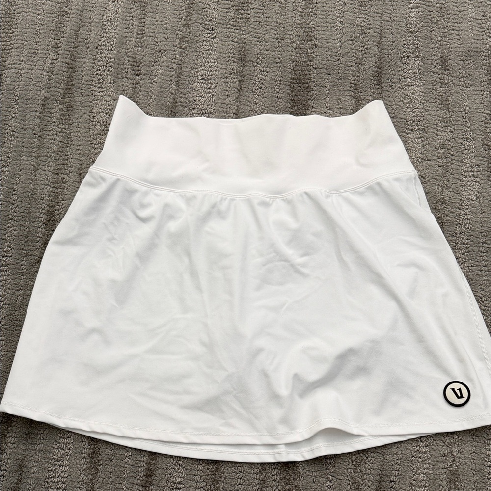 Vuori White Performance Skort with Logo